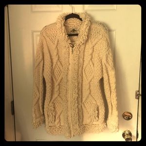 Ivory hand-knit sweater